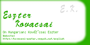 eszter kovacsai business card